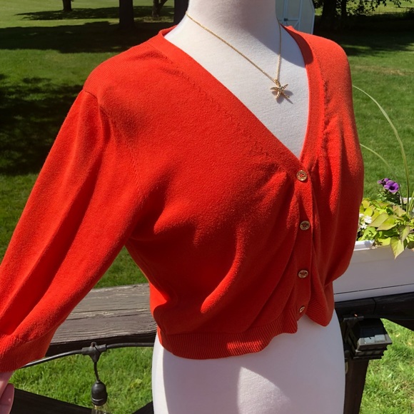 Michael Kors Cropped Cardigan! 🍊 - Picture 2 of 7